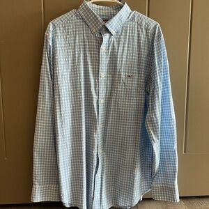 Vineyard Vines Blue Casual Button Down Shirt Classic Style